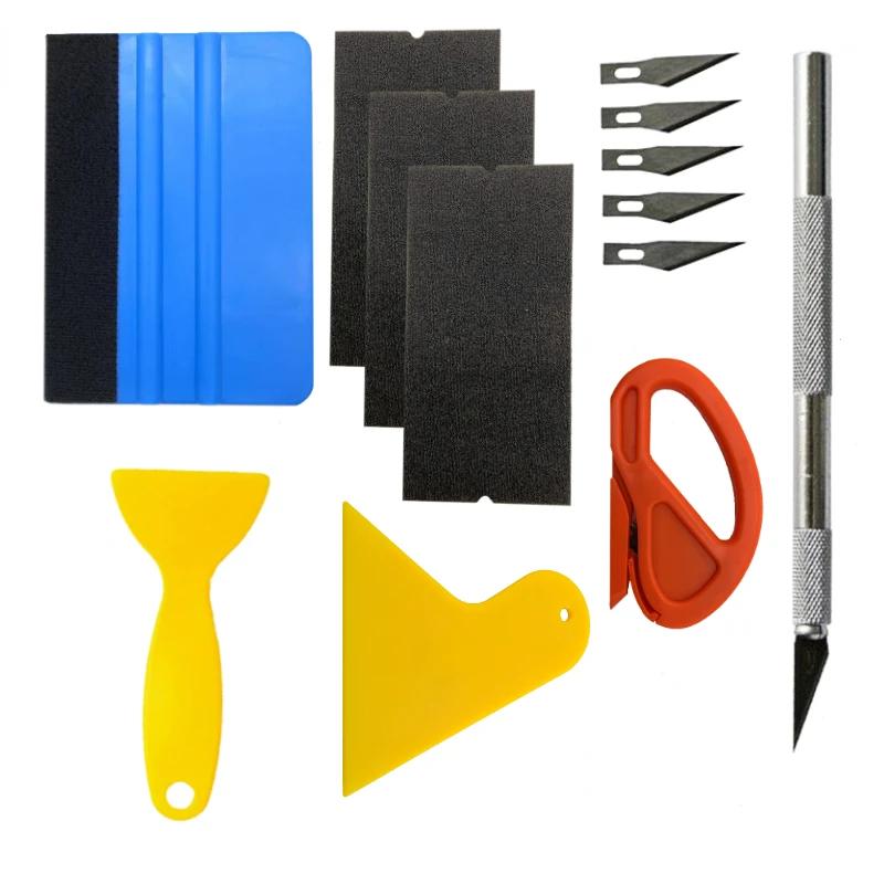 Auto-Wrapping-Werkzeugset - Auto-Folien-Set, Vinyl-Folienwerkzeug, Folienwerkzeuge, Rakel, Schaber, Cuttermesser für Auto-Folien