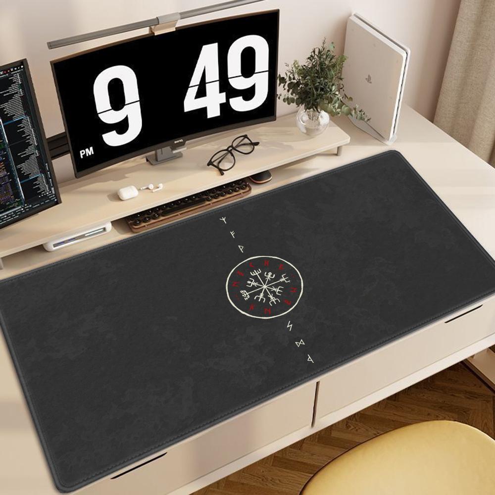VikingVegvisir Logo Mousepad INS Tide Large Thickened Mouse Pad Oversized Gaming Keyboard Notebook Table Mat for PC Computer