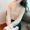 Lace Shirt Women's Spring Clothes New Fashionable Shirt Design Niche Long-sleeved Chiffon Top