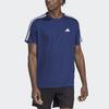 T Shirts Men's Dark Blue Crew Neck Moderate IB8152