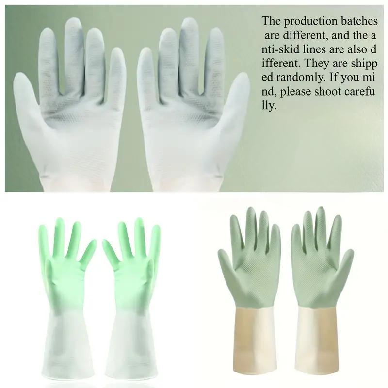 

Thick Waterproof Latex Kitchen Gloves,Non-Slip Grip for Dishwashing,Cleaning,Perfect for Kitchen,Bathroom,Etc,Cleaning Gloves M зелёный