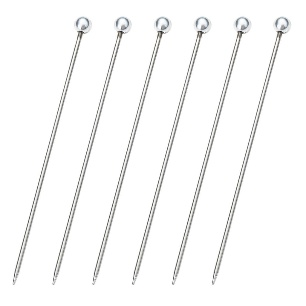 Balení 6 nerezových jehel na testování koláčů, sonda na cupcakes a sušenky, cukrářské příslušenství, kuchyňské pečicí náčiní