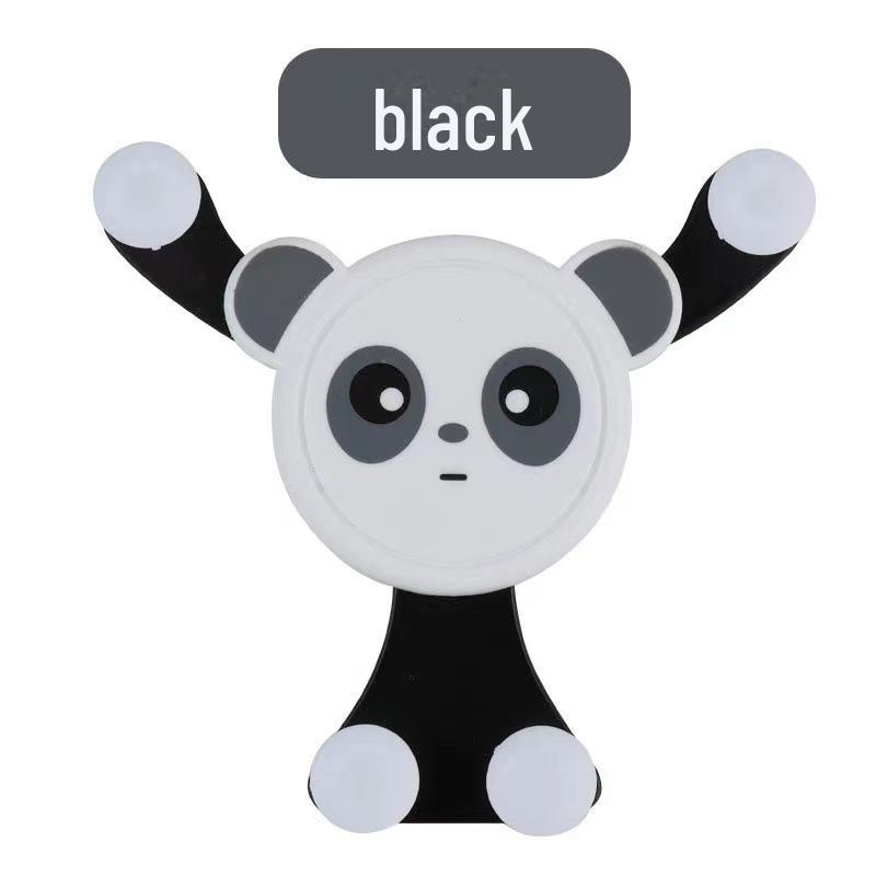 Cartoon Smiling Bear Car Phone Holder: Air Outlet Gravity Mount.