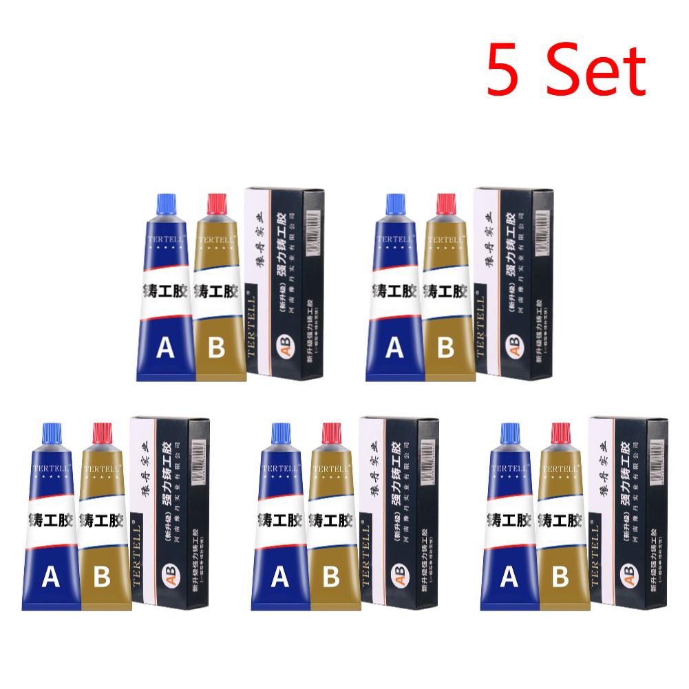 2-20pcs AB Glue Casting Adhesive Industrial Repair Agent Casting AB-Metal Cast Iron Damaged Crackle Welding Heat Resistant Glue