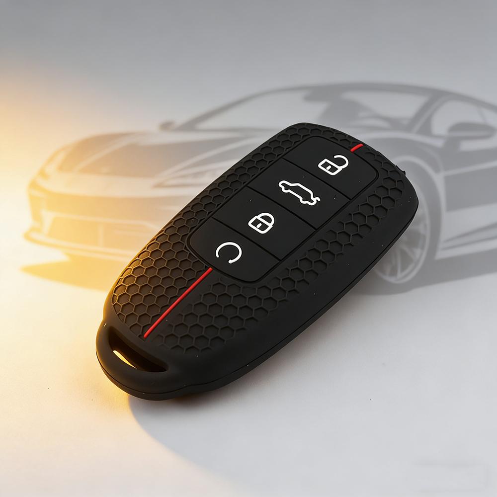 1 Pc 4 Buttons Silicone Car Key Holder Cover Case For Chery Omoda 5 C5 Tigo 7 8 Pro Max Tigo 7 8 Plus Arrizo 5 Plus