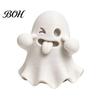 Healing Room Decor Halloween Ghost Figurine, 3D Printed Cute Face Statue, Spooky Desktop Ornament Tabletop for Shelf, Desk, Home Party PLA Plastic