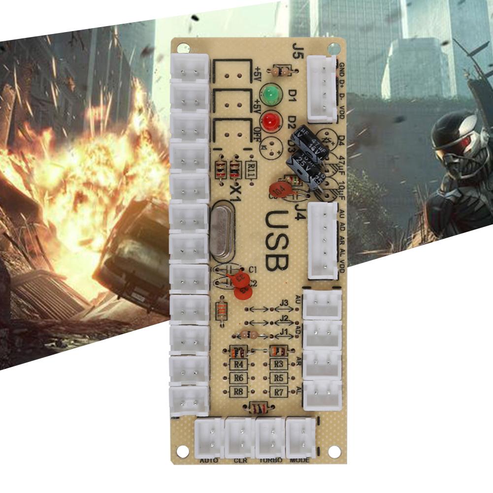 Arcade Game USB Encoder Controller with Acrylic Crystal Case for Raspberry Pi and PC Mainframe822A