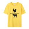 Vintage Chicken Vs Cow Tshirt Printed Tee Shirts Vintage High Quality New Tops Adult Clothing Oversize
