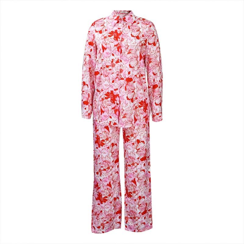 

Новый большой размер повседневный модный свободный комплект из двух частей с принтом S