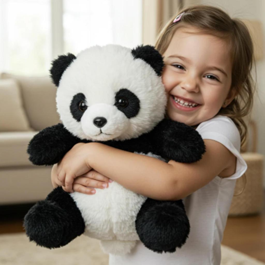 Cute Stuffed Animal Pandas Soft Plush Pandas Figurine Plush Animal Doll Collectible Home Decoration For Men Women Adults Teens