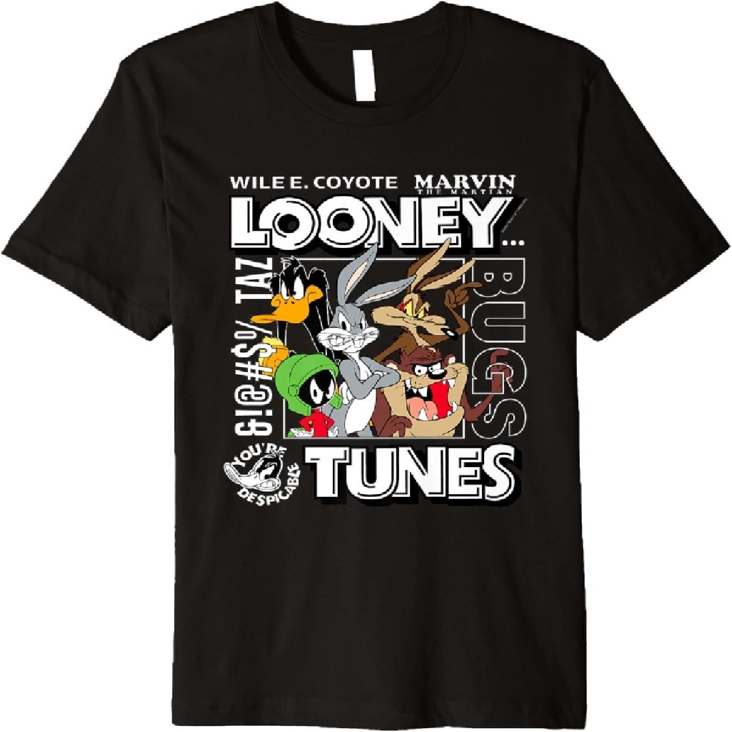 

Looney Tunes Wiley, Bugs, Taz, Marvin The Martian Premium T-Shirt XXXXXL різнокольоровий