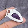 Natural Sage Amethyst, Topaz Handmade 925 Sterling Silver Pendant 2.17" L7K15