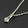 Handcrafted 925 Silver Pendant Featuring Natural Diamond and Opal Gemstone