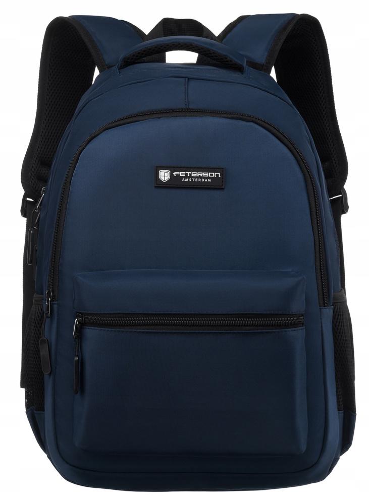Spacious, polyester men's backpack with laptop space - Peterson