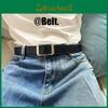Trendy No Hole Men's Lazy Style Ins Korean Version Minimalist Waist Belt For Summer Fashion