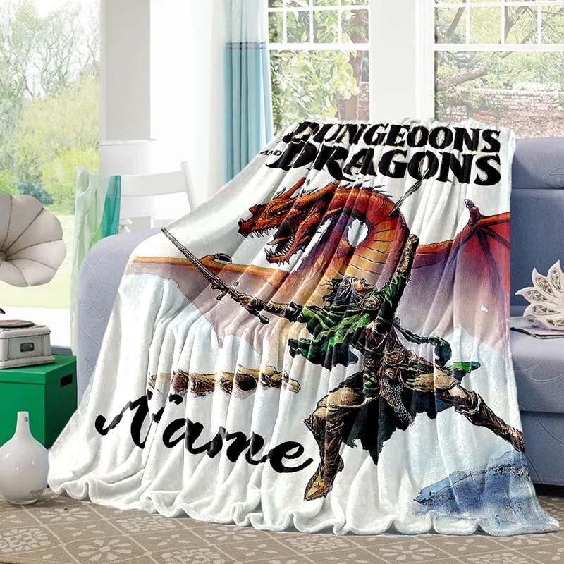 Dungeons And Dragons Customize Your Name Blanket Warm Comfortable And Soft Blankets Are Suitable For Home Chairs Office Sofas Sofas Office Camping And