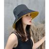 Ladies Holiday Reversible Wide Brim Bucket Sun Hat Foldable Summer Fisherman Cap