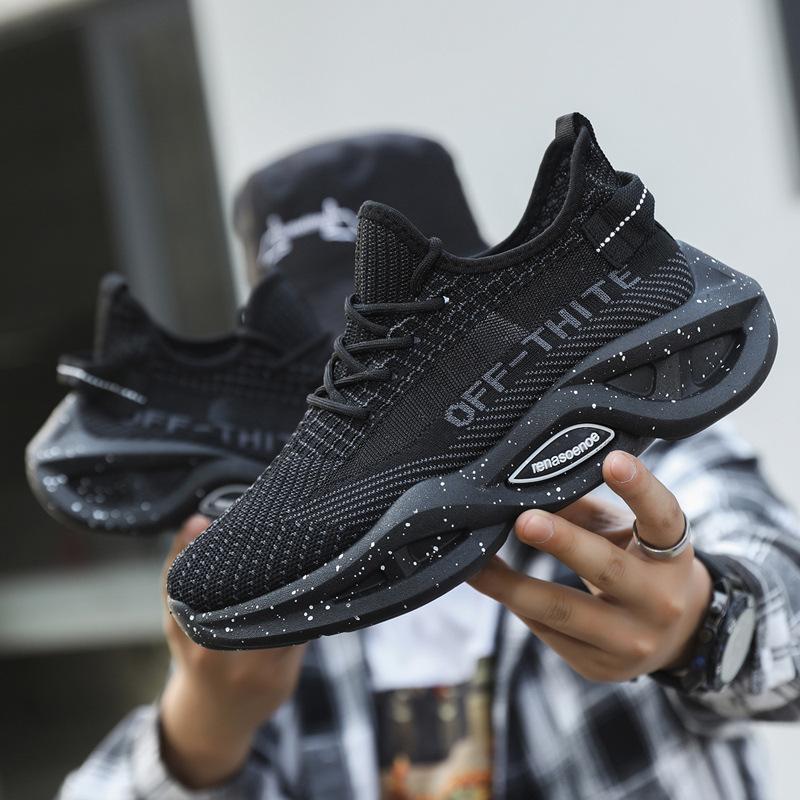 

Sneakers autumn men s 2025 new trendy versatile casual running shoes tpr soft-soled breathable Korean version of dad shoes 40 чёрный