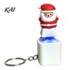 Christmas Gift for Adults Santa Claus Luminous Voice Keychain, Type?C Rechargeable Fidget Toy, Shape Key Holder Portable LED Light Pendant
