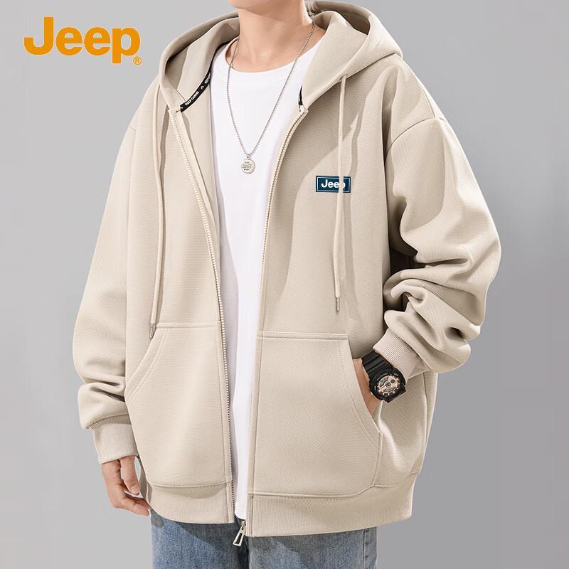 JEEP Men s Hooded Zip-Up Sweatshirt Z XL