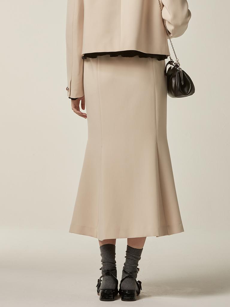 B Muse Mansion Maret Mermaid Skirt - Cream Beige