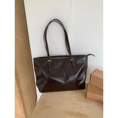 Casual Large Capacity Tote Bag For Women Simple Solid Commuting Shoulder Bag Quality PU Leather Designer Luxury Handbags