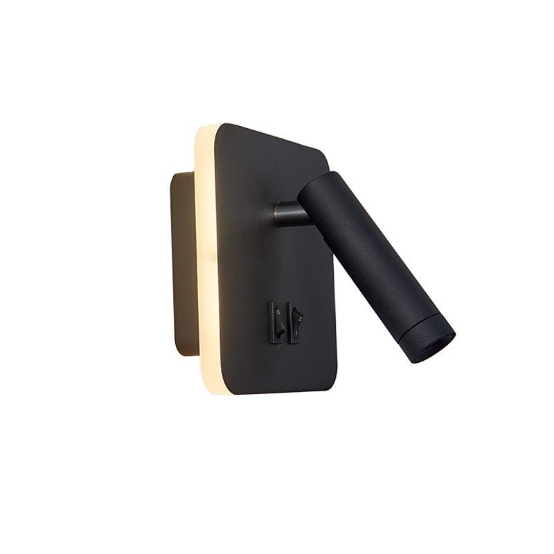 Multicolor LED Wall Lamp with Rotatable Head - Modern Atmosphere Spotlight for Bedroom