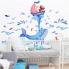 B13503 Unterwasser Wal Affe Segeln Wandaufkleber Wohnzimmer Schlafzimmer Kinderzimmer Hintergrunddekoration Selbstklebender Wandaufkleber