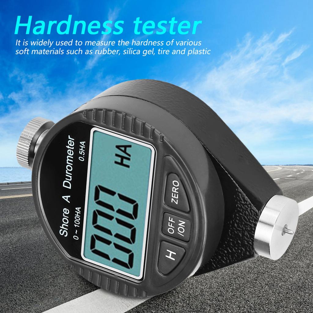 Digital Durometer, 100HD Digital Durometer Shore D Durometer Shore Meter LCD Display Rubber Hardness Tester for Rubber and Plastic Tires