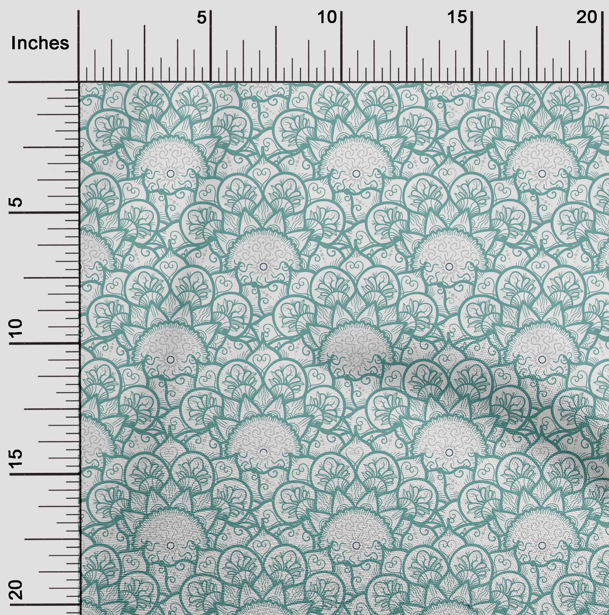 

OneOone Cotton Flex Темно-рожево-коричнева тканина Квітковий швейний матеріал Мандала Тканина з принтом у дворі 40 дюймів 42 Inch Wide - Viscose Chiffon синій