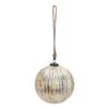Hill Interiors Burnished Glass Fluted Bauble