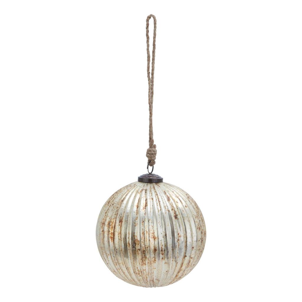Hill Interiors Burnished Glass Fluted Bauble