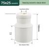 PVC Reducing Tee Pipe Fitting 50/75/110 mm - Eccentric Drain Connector Adapter