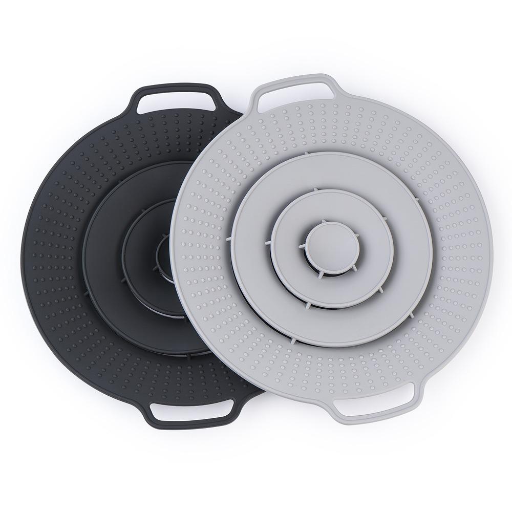 30cm Silicone Pot Lid Anti-Splash Anti-overflow Lid Reusable Spill Stopper Cover  Kitchen Gadgets