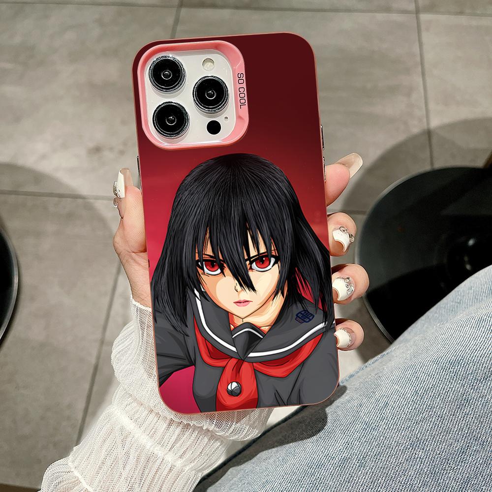 

Akame Kurome Pink Translucent Mobile Phone Case for iPhone 17 16 15 14 13 12 11 X XR XS Air Pro Max Plus Colorful Cover iPhone Air