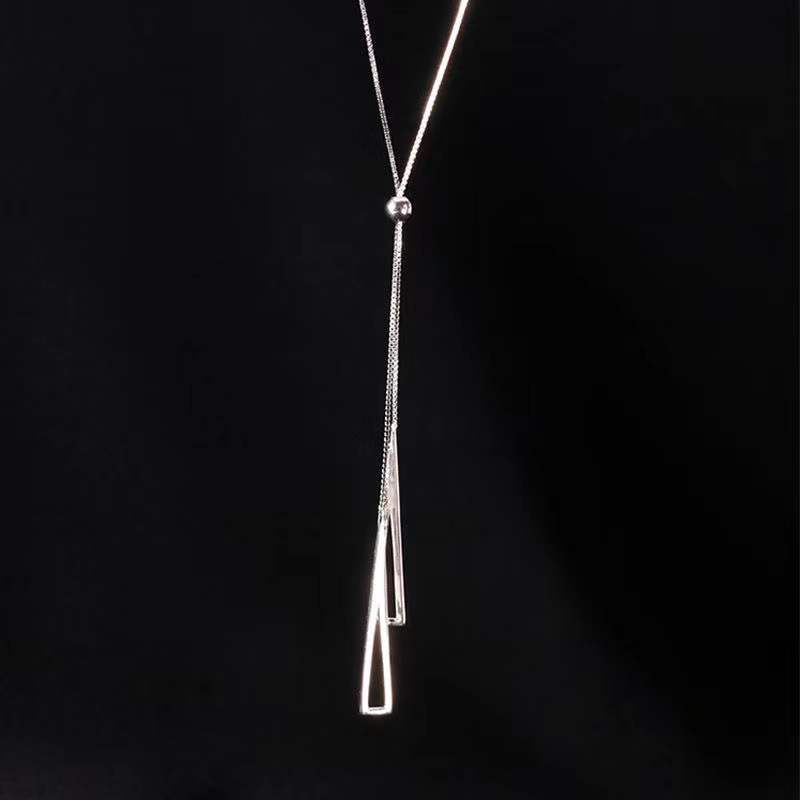 Punk Popular Geometric Sweater Box Chain Female Long Necklace for Women Adjustable Fine Jewelry Wedding Party Birthday Gifts