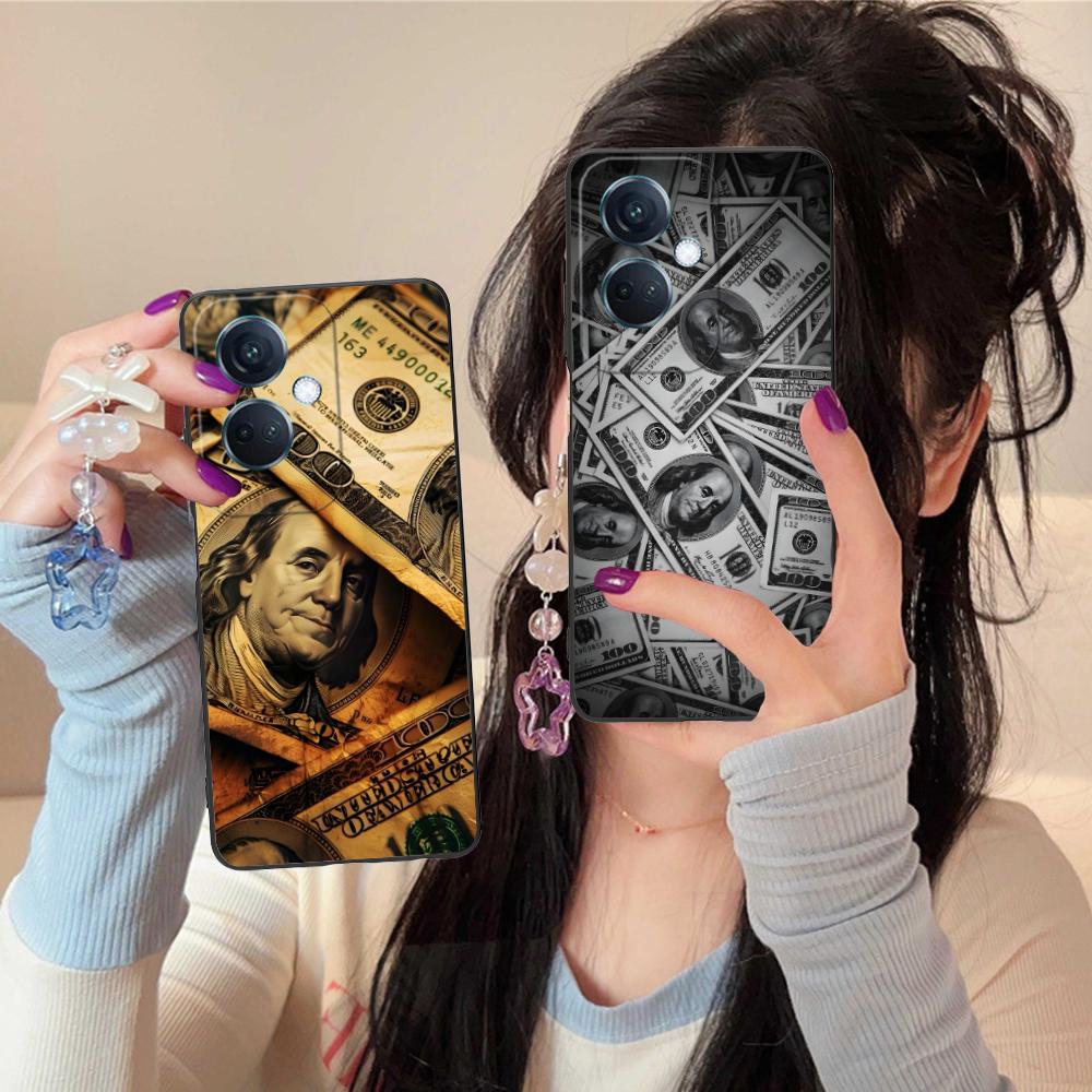 USD Dollar Matte TPU Mobile Phone Case for OPPO Reno 14 13 12 11 10 9 8 7 6 5 F T Pro 5G Colorful Printing Cover