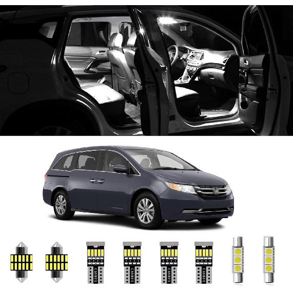 AWALITED 18pcs Odyssey Interior LED Lights Kit Super Bright LED Map Dome Light Bulbs for 2011 2012 2013 2014 2015 2016 2017 Honda Odyssey All Models