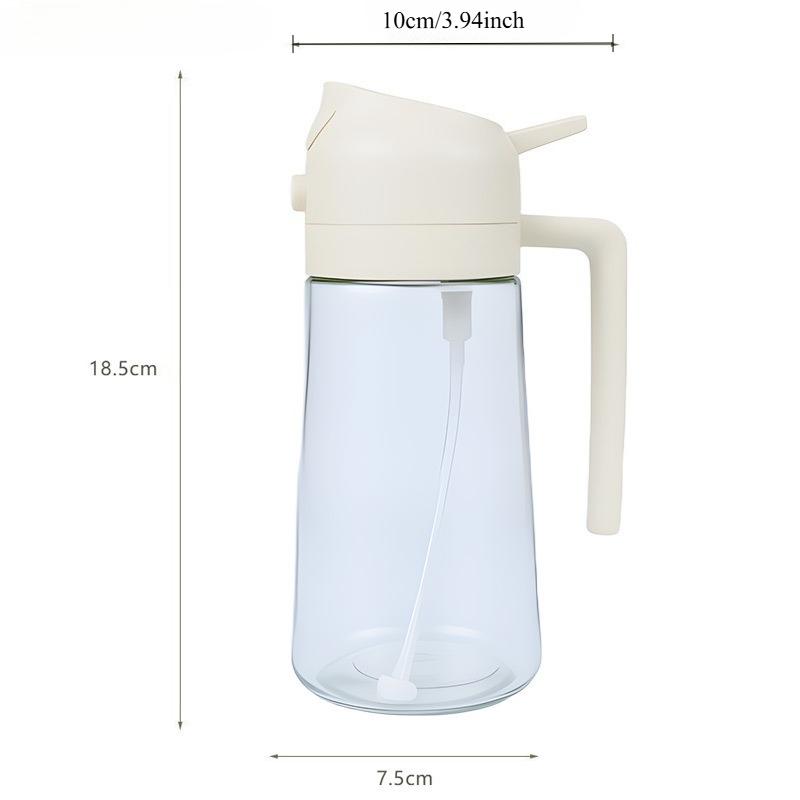 Láhev na olej ve spreji 2 v 1 a nalévač s přesným ovládáním - Přenosný kuchyňský dávkovač oleje na vaření, salát, pečení, grilování