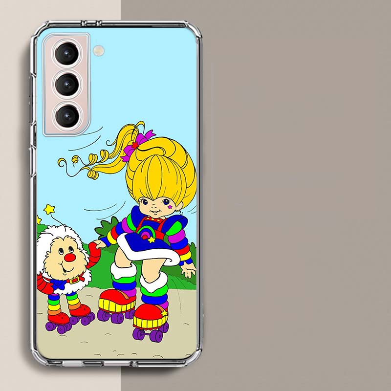 R-Rainbow Cute Brite Phone Case For Samsung S25+ Edge Galaxy S24 FE S23 Ultra Capa Shell S22+ S21 Plus S20 FE Cover Silicone Sof