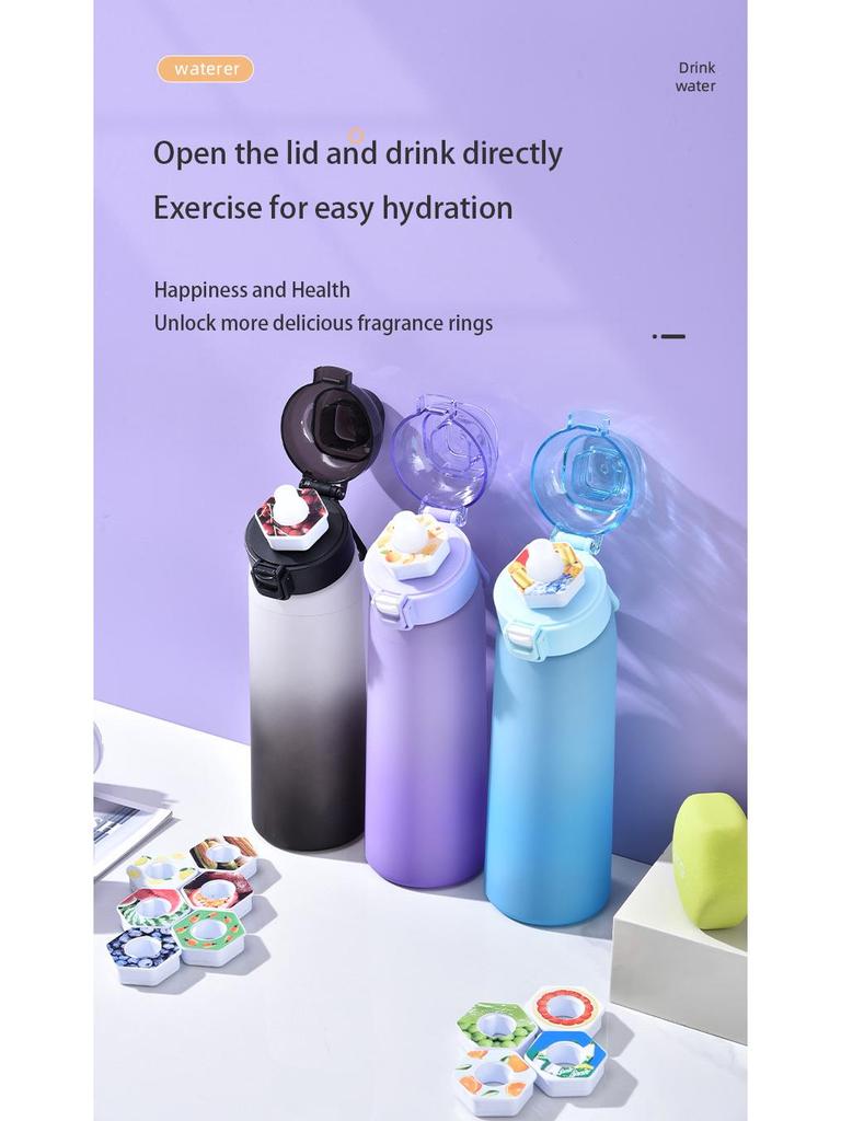 Fruit Scented Sports Cup with Straw - High-End Summer Fun for Students & Kids