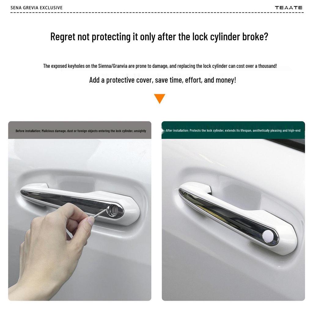 Hot-Selling Sienna/Granvia Car Door Keyhole Protection Stickers