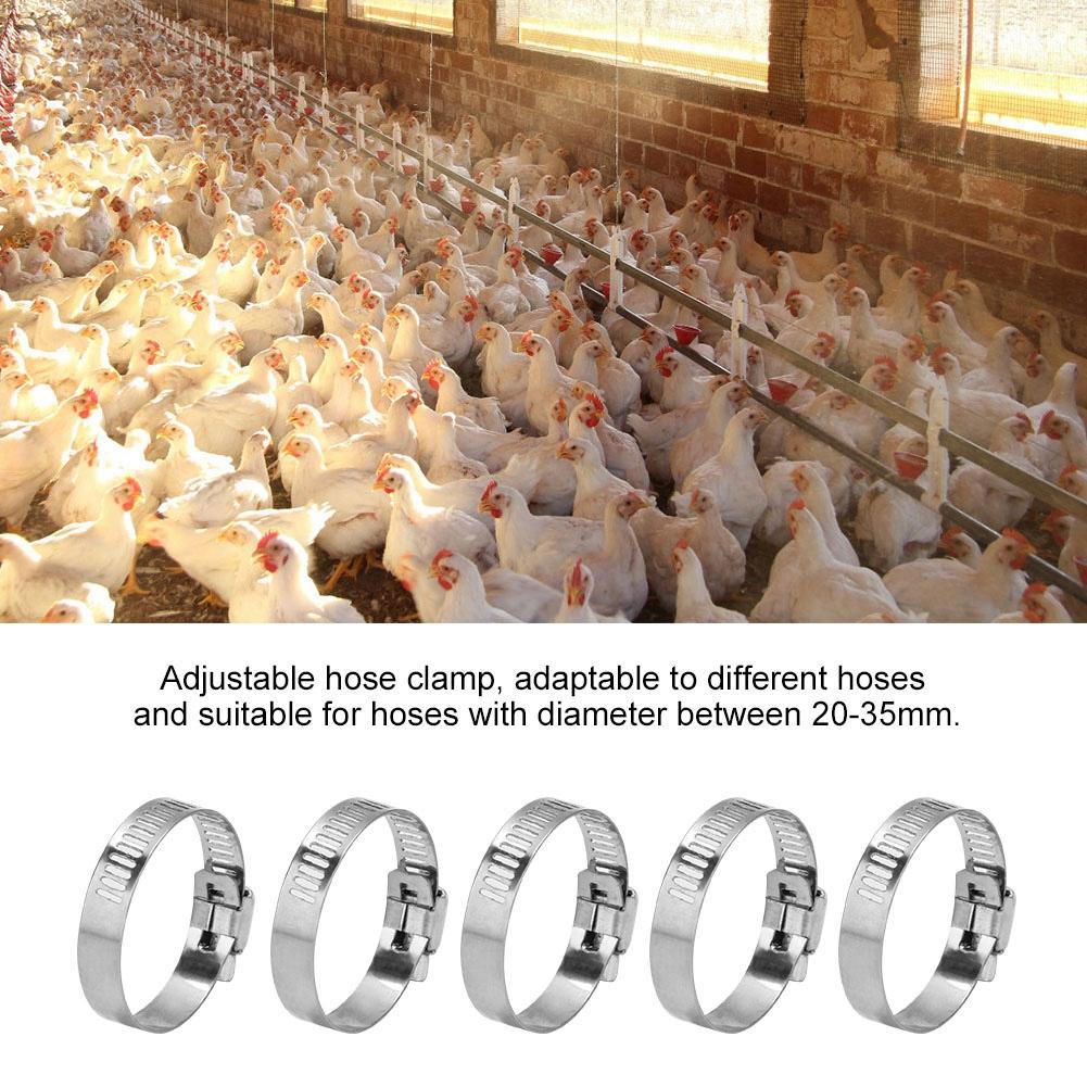 Stainless Steel Hose Clamp,   Pipe Clamp with Gr Mechanism, Reusable Hose for 20-35mm Diameter Hoses