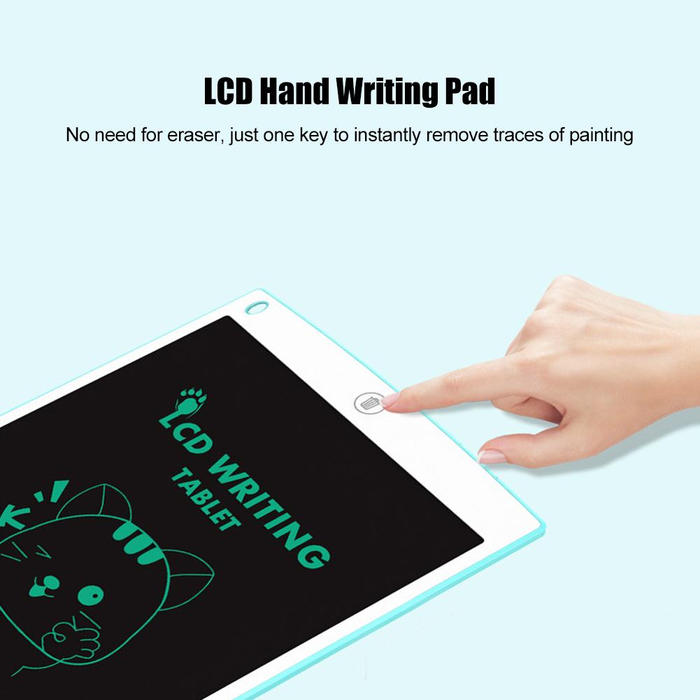 12in LCD Hand Writing Pad Eye Protection Children Drawing Electronic Tablet Board with Pen(Blue(with Lock Key) )