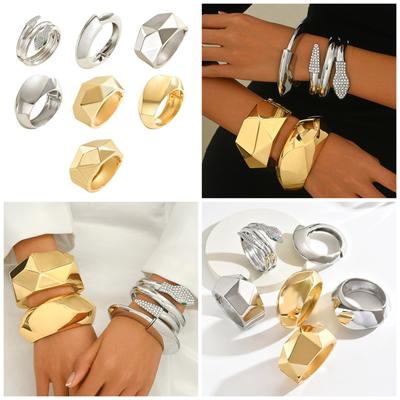 Simple Design Alloy Bracelet Versatile Fashion Bangle Accessory Wristband Jewelry for Everyday Wear and Special Events