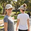Hollow Out Back Ponytail Hats Breathable Mesh Sun Hats Mesh Baseball Caps  for Women and Men