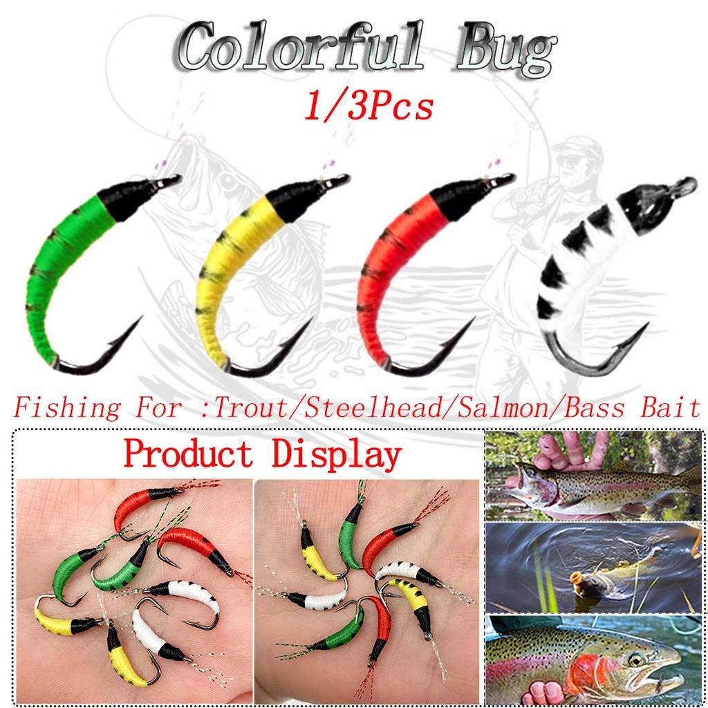 1/3Pcs Realistic Artificial Fly Fishing Lures Fly For Trout Fishing Artificial Insect Bait Lure Fishing