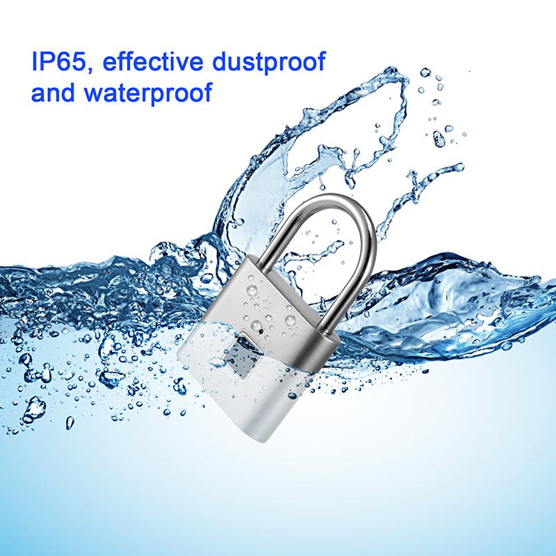 Smart Fingerprint Identification Lock,One Key To Open The Fingerprint Lock,USB Rechargeable,Suitable For School Lockers,Luggage