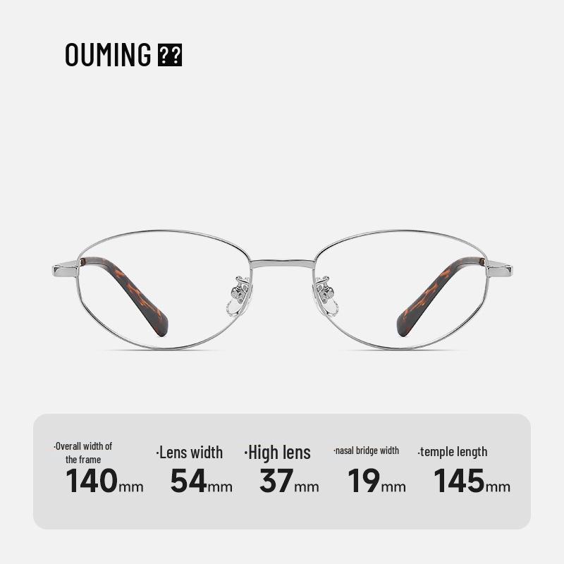 High-Sense Cat-Eye Silver Eyeglass Frames for Myopia 98695