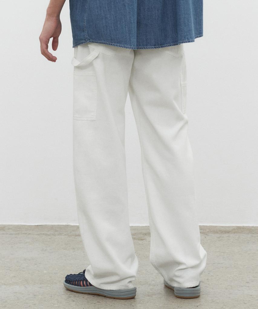 DECET [Summer Linen-Like] Linenlike Carpenter Jeans Dcpt040Ivory
